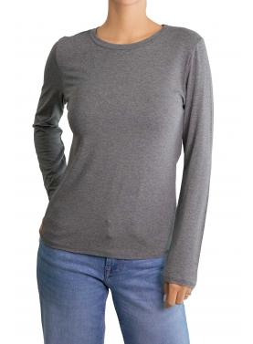 Maglia girocollo tinta unita in viscosa